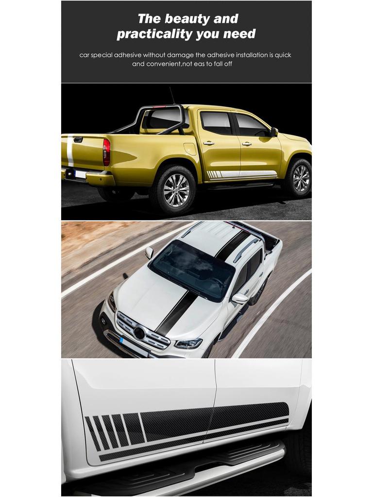 Mercedes-Benz X-Klasse AMG Motorhaubenaufkleber: W470 Pickup Truck Wrap & Karosserieaufkleber.