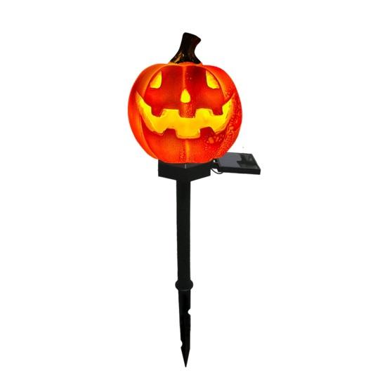 Outdoor Solar Halloween Pumpkin Lights Light, Waterproof Garden LED Decorative Holiday Path Lighting for Lawn Lamp with Stake Pathway Yard Decoration