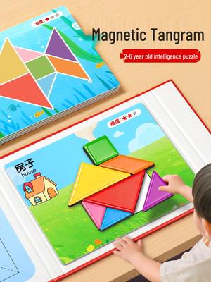 Magnetisches Tangram-Puzzle für 3-6 Jahre - Lernspielzeug für Vorschul- und Kindergartenkinder