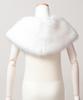 KYOETSU Coming-of-Age Ceremony Fur Shawl with Snap Buttons (White)