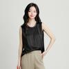 92% Mulberry Silk Stretch Satin Fashion Bottom Top Versatile High End Shirt Mulberry Silk T-shirt for Women