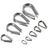 10pcs 304 Stainless Steel Wire Rope Thimbles 1.5-12mm Cable Wire Rope Clamp  Rope Connecting Head