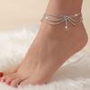 Women's Fashionable Multi-layer Rhinestone Tassel Anklet Jewelry
