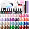 PHOENIXY Nail Gel Polish Set With 36W Nail Gel Dryer Lamp 45 Colors Long Lasting Gel Varnish Gel Polish Nail Tools Kit