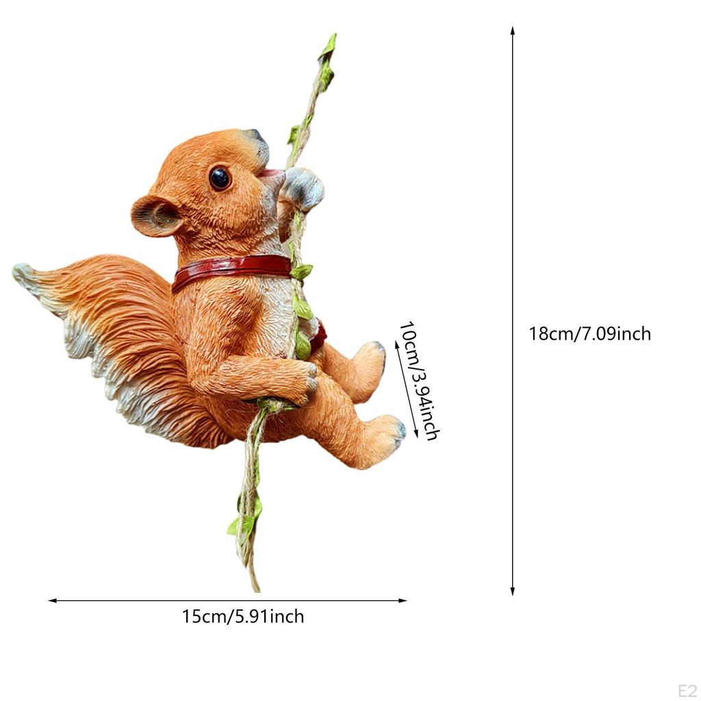 Tierkletterer Figur für Indoor Pflanzgefäß Hänger Harz Gartenskulptur Hof Zaun