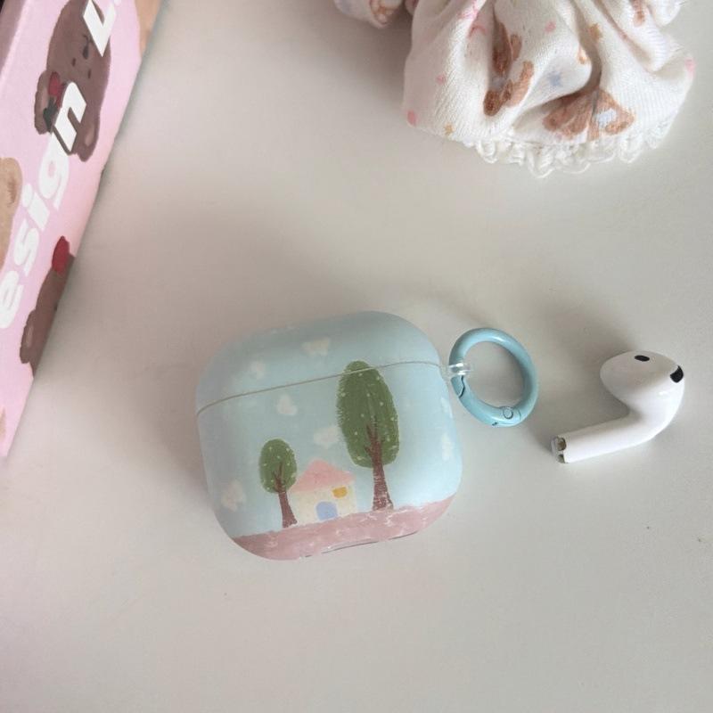 Milk blue cloud hut applies to Apple AirPods 1st generation protective case Pro1 Bluetooth headset case pro1 generation