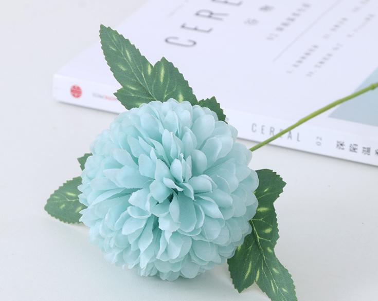 5pcs/lots Artificial Table Tennis Chrysanthemum Dandelion Fake Flower Branch Wedding Bouquet Home Living Room Garden Plant Decor