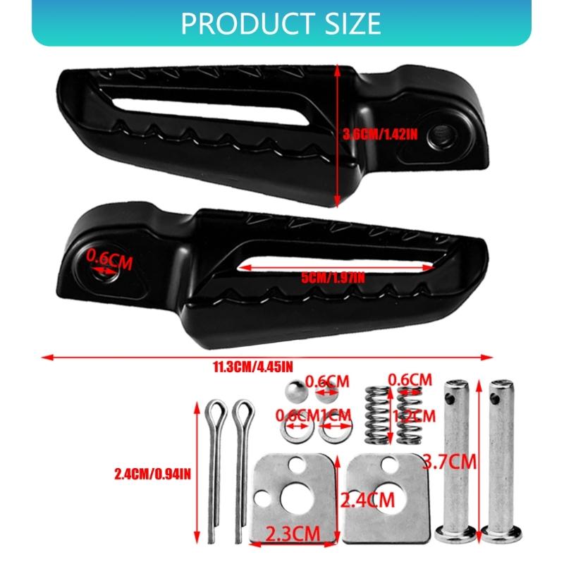 Aluminum Foot Pedal Pegs Motorbike Accessories Easy Installation Replacement Motorcycle Rear Footrest Foldable Pedal