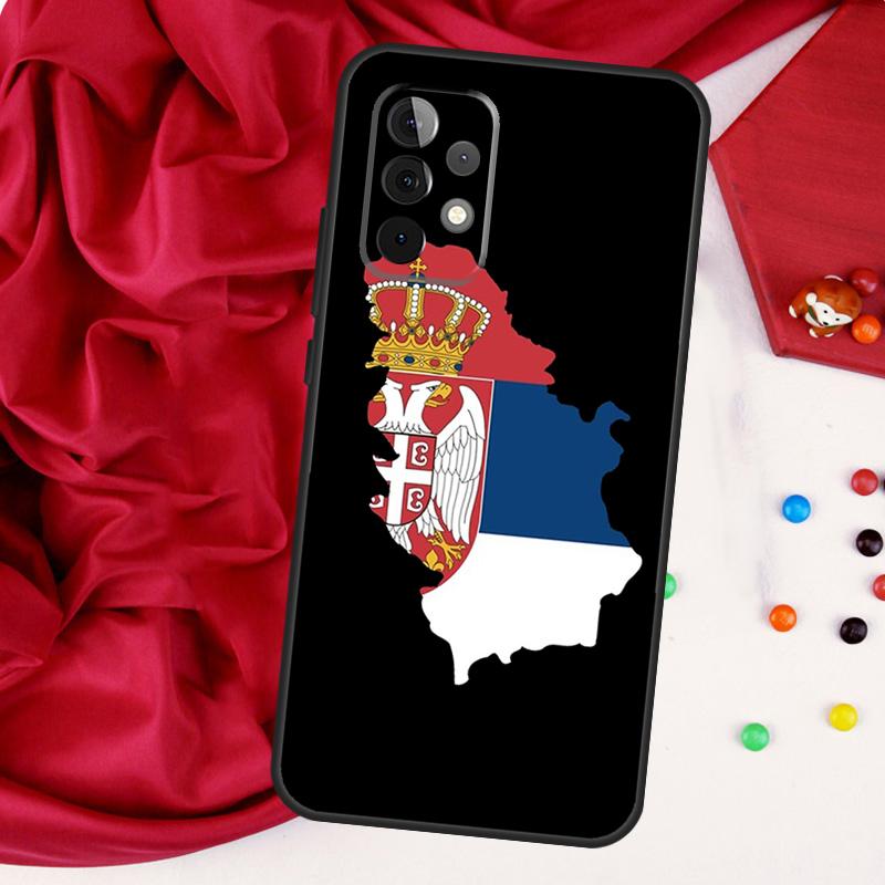 Serbia Flag For Samsung Galaxy A55 A53 A33 A13 A35 A15 A36 A56 A26 A16 A22 A32 A52 A54 A34 A06 A05 Case