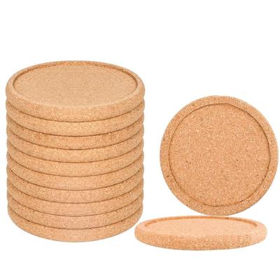 Samcos Runde Korkuntersetzer, 12er-Pack, 10 cm Durchmesser, Hitzebeständig, Abgerundete Kanten für Kaffeetische, Gläser, Tassen, Restaurants, Zuhause, Cafés