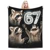 Funny Six Seven 67 Blanket Quality Super Soft Throw Blanket Winter Kids Adult Couch Bed Fashion Bedspread