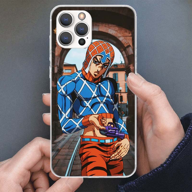 JoJo Adventure Guido Mista Phone Case For iPhone 17 16 15 14 13 12 11 Pro Max Mini Plus Air 7 SE 8 Soft Silicone Print Shell Fun