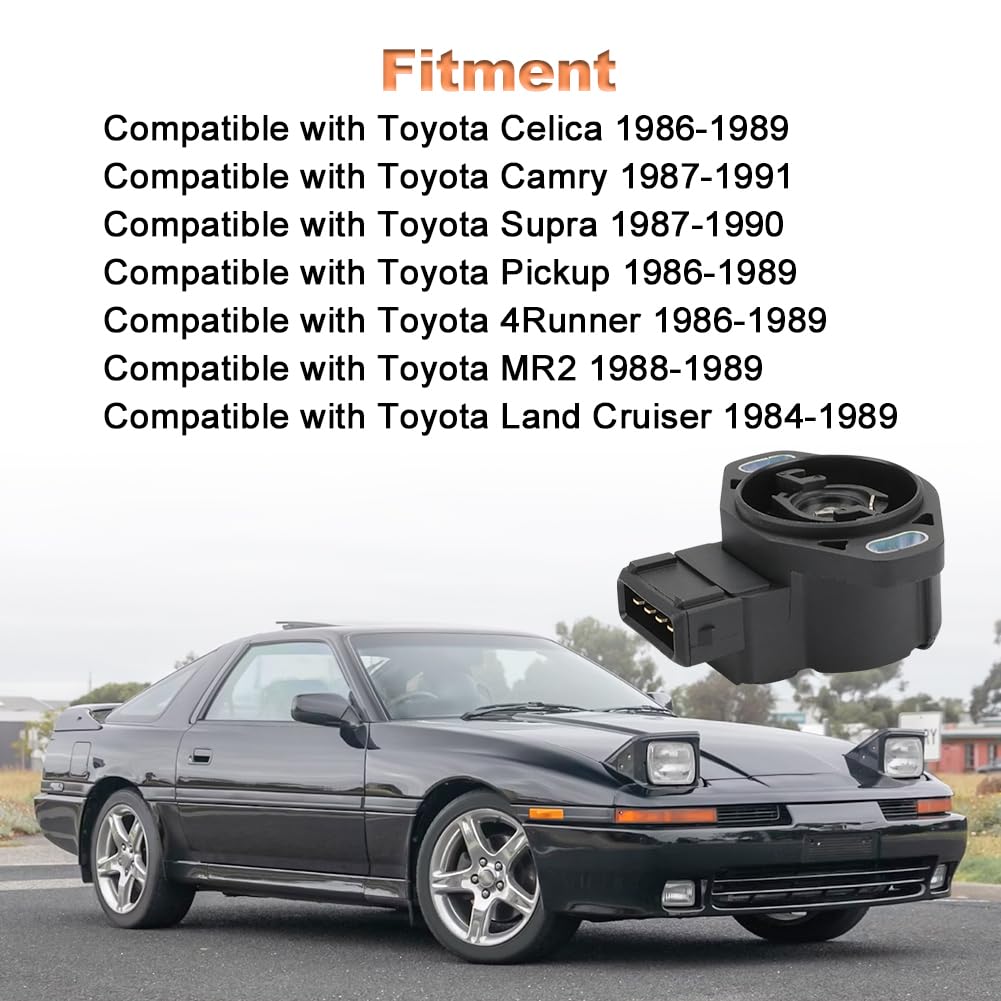 

Throttle Position Sensor Compatible with Toyota 4Runner Camry Celica Land Cruiser MR2 Pickup Supra 1985-1991 Replacement for 89452-20050 89452-28030
