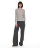 PARTIMENTO WOMEN Cutout Waist Trousers_Charcoal Melange