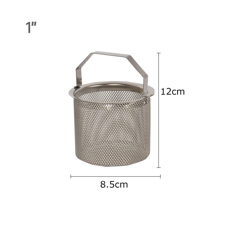Stainless steel 316 seawater central cooler flange handle filter element punched mesh basket filter filter mesh round mouth 1