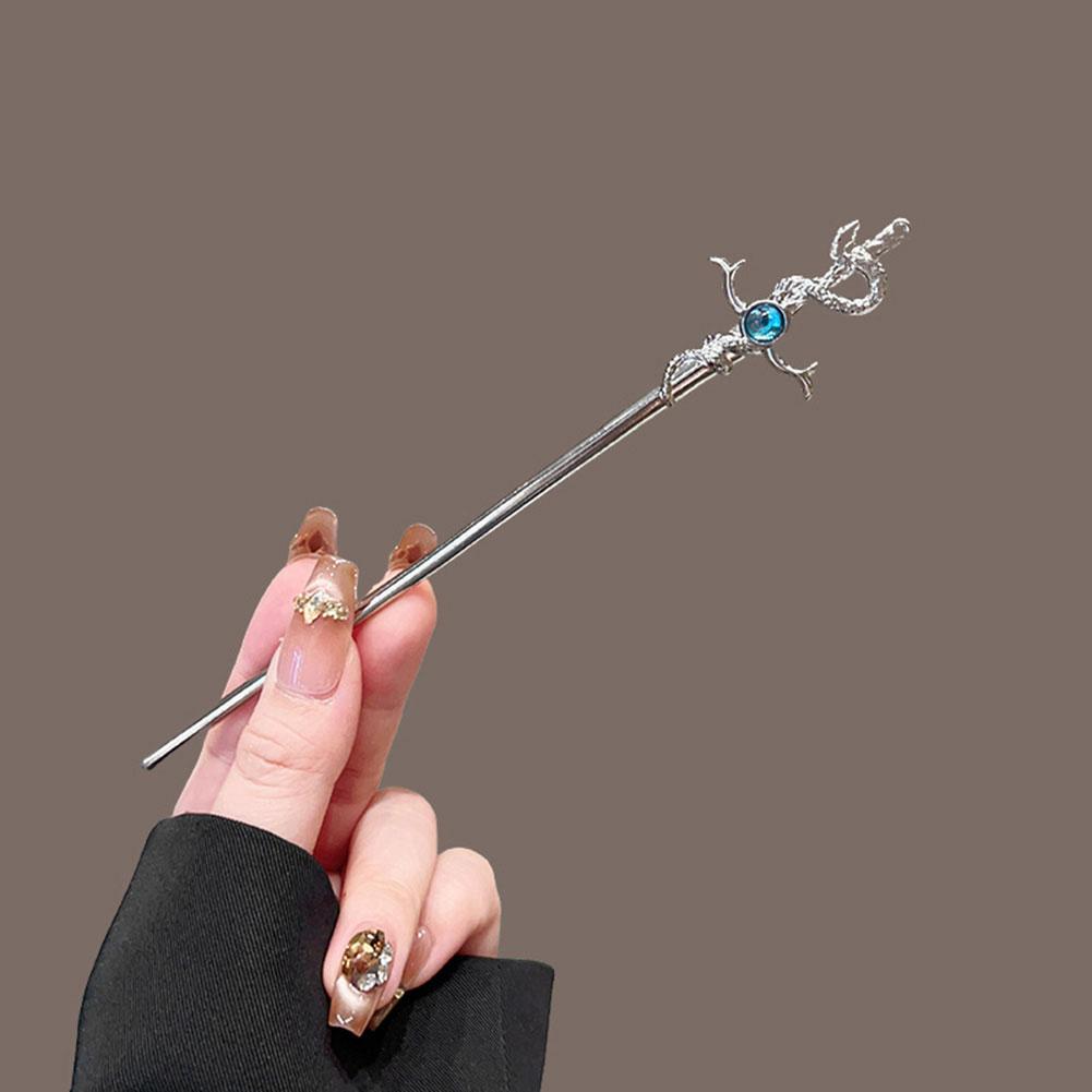 Light Luxury Starry Sky Moonstone Tassel Hairpin Hair Accessory Elegant Hair Stick for Women