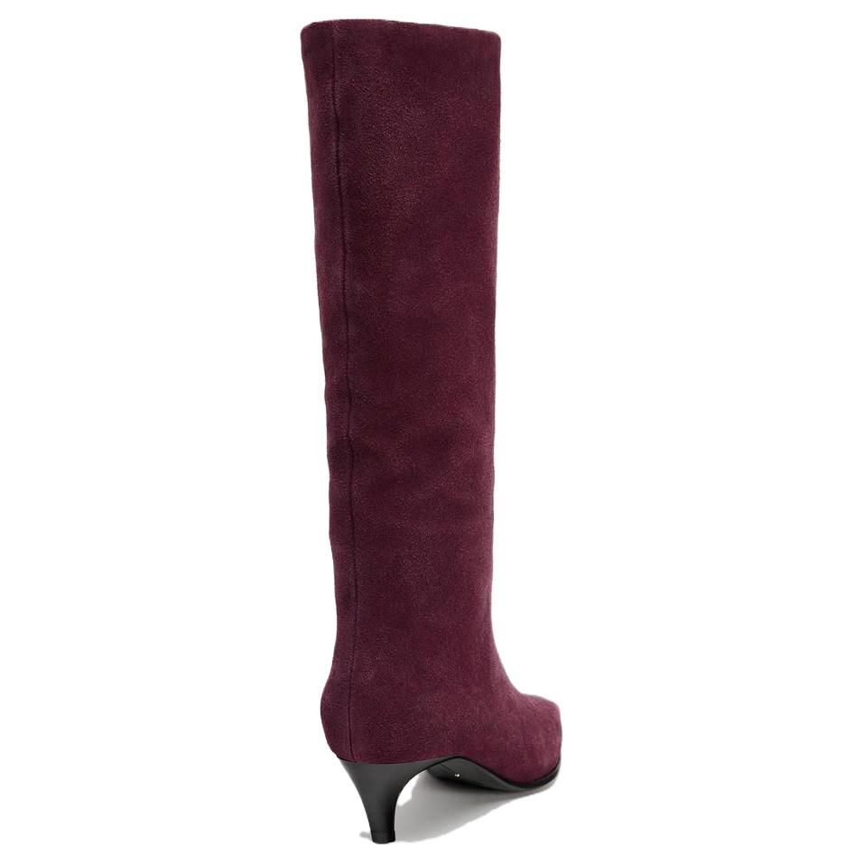 Zara Fashionable Comfortable High Boots Women Boots Burgundy 11007510022