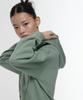 Musinsa Standard Woman Women'S Crop Hooded Sweat Zip-Up [Dusty Green]