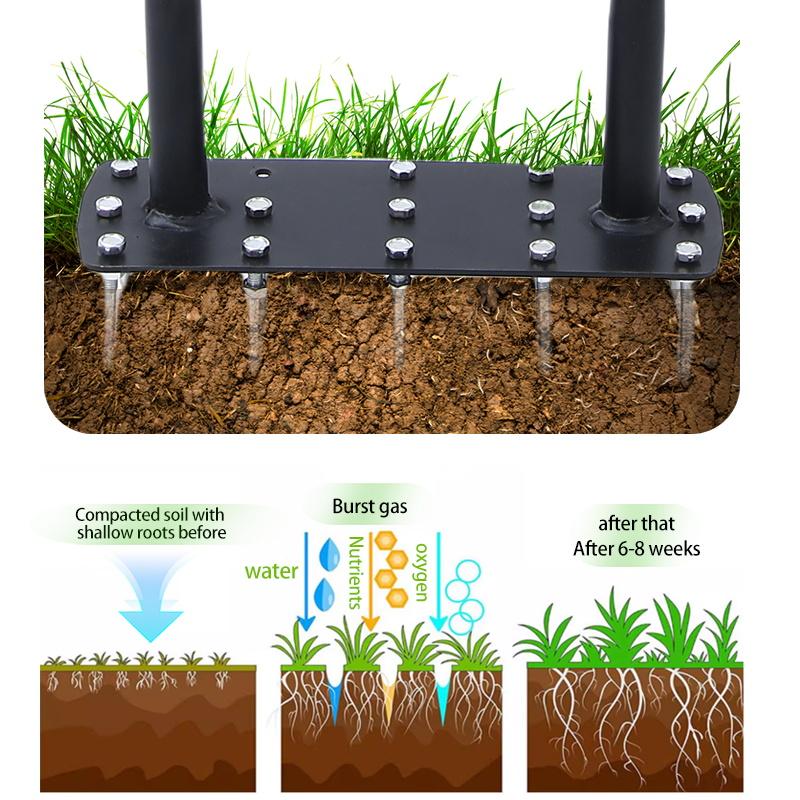 Ruční provzdušňovač trávníku Zahradní nástroj pro odběr půdy Praktický zemědělský nástroj pro kypření půdy pro péči o trávník, dvůr a zahradu
