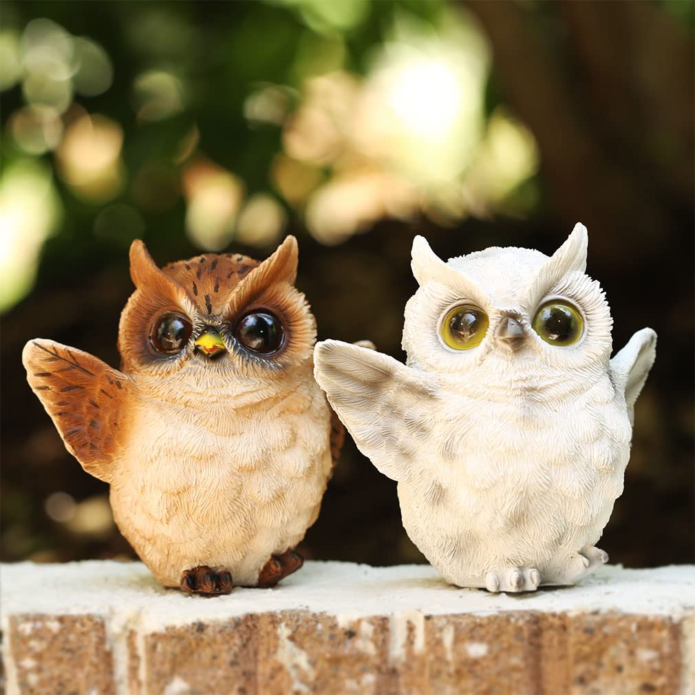 Mo02 Owl Owl Resin Birthday Perfect Present Wings [Devalier] Ornament, Gift, Present, (Earth B)