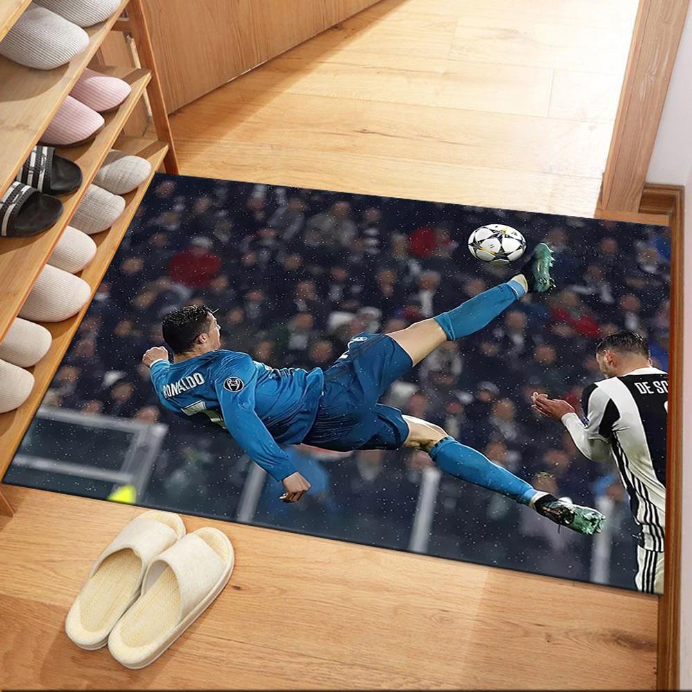 Cristiano Ronaldo Area Rug Suitable For Game Room Hallway Playrooms Bedrooms Antislip Carpet Anime Office Decor Birthdaychristmas Gift