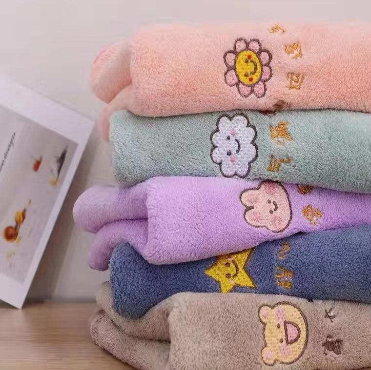 Soft and Thick Towels, Wholesale Hemming and Hemming, Coral Fleece, Buy More Vegetables Pinduoduo Douyin Explosive Wholesale
