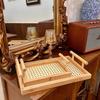 Hollow Serving Tray with Handles Handmade Kitchen Fruit Platter Bamboo Hand-Held Tray  Food