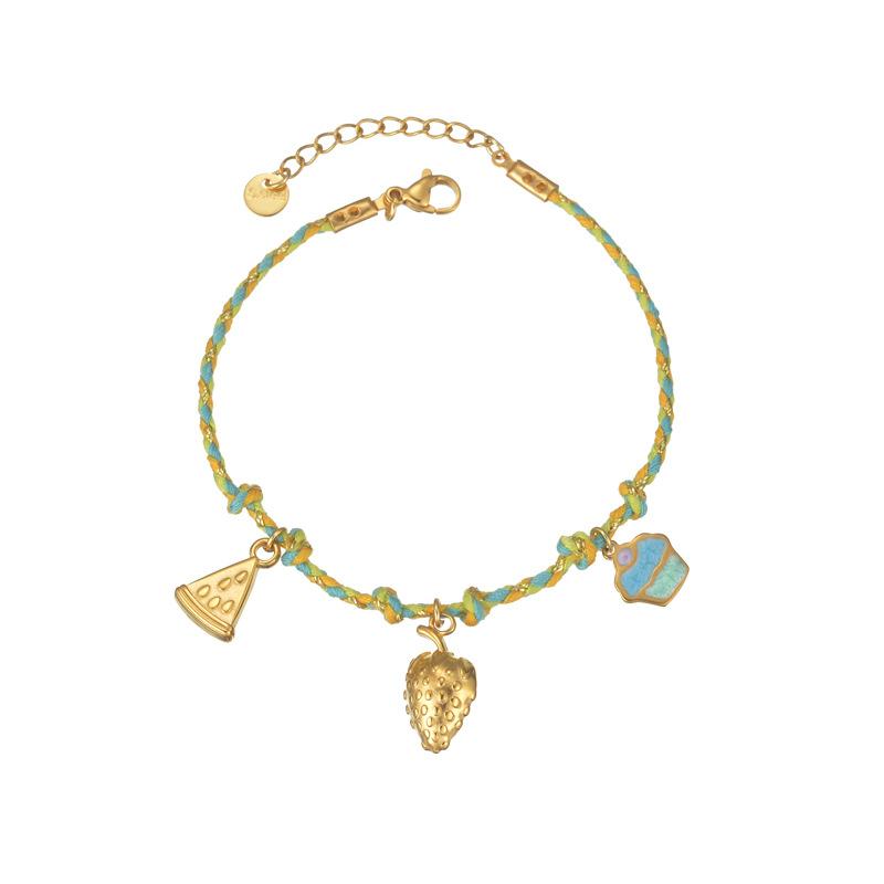 European And American Retro Multi-Element Bracelet For Women Celebrity Style Does Not Fade 18K Gold Fashionable Ladies Jewelry