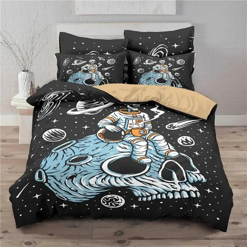 3D Printed Gothic Skull Bedding Set Duvet Cover Bedroom Comforter Covers Single Twin King Size Quilt Cover Home Textile