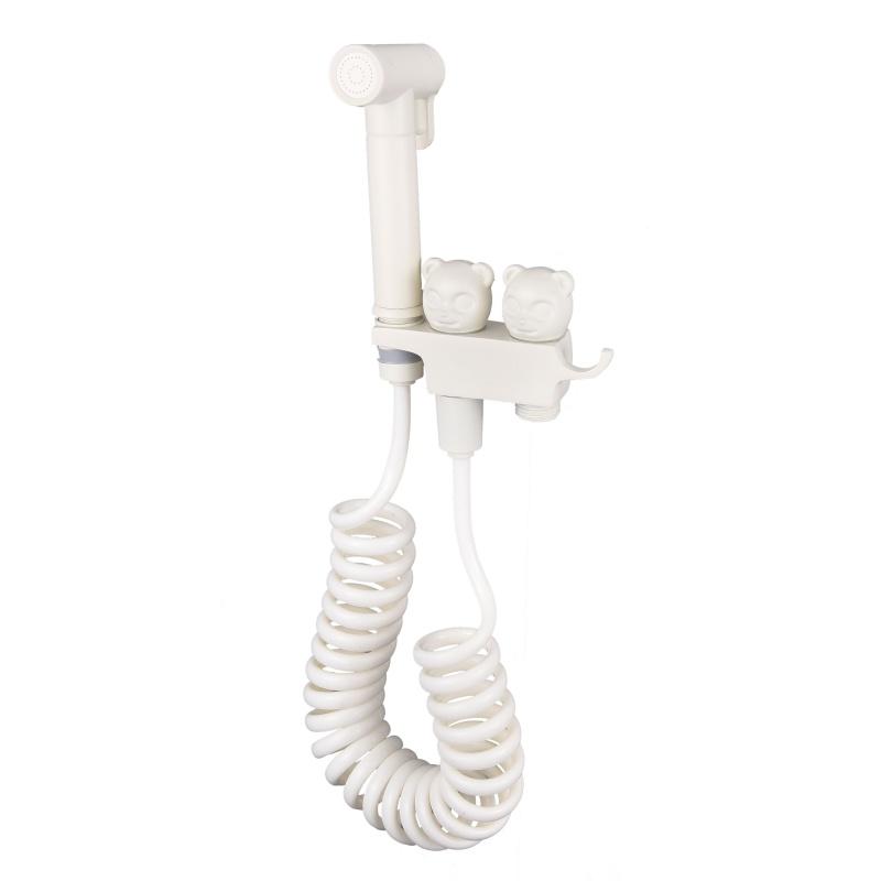 Modern Chromium Plating Bidet High Pressure Brass Panda Wall Mounted Handheld Toilet Bidet Faucet Bidet Toilet Sprayer Set