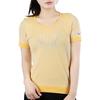 Nike Alphabet Brand Logo Print Round Neck Short Sleeve T-Shirt Women Tops Yellow CV9373-795
