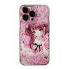 Soft Pink Anime Girl Illustration Phone Case for iPhone 17 16 15 14 13 12 11 16E Series Pro Max Plus Double Layer Protection