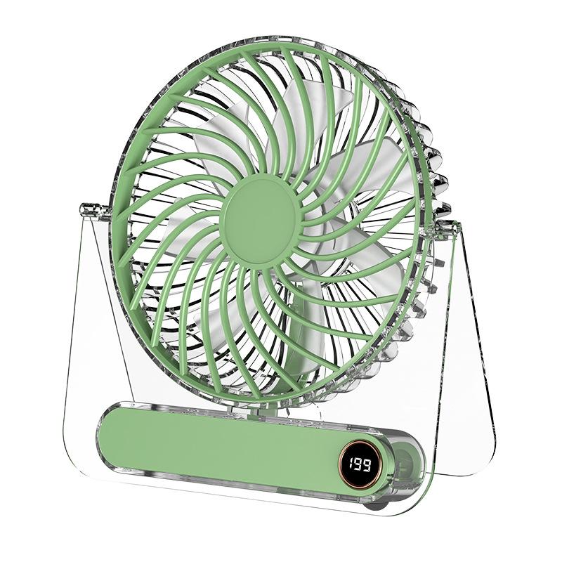 

Smart Digital Display Leafless Desktop Fan - Portable, High-Speed Circulation Turbine 14.5 x 4 x 15.5 cm