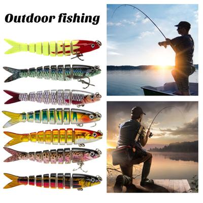 9 CM/7g Balık Yemi Çok bölümlü Gerçekçi Iyi Detay Keskin Kanca Batan Wobblers Balıkçılık Lures Eklemli Crankbait Swimbait Sert Balıkçılık Mücadele