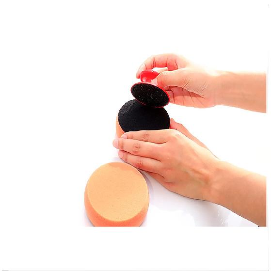 Buffing Polishing Pads, 5Pcs 3.9 Inch Backing Plate Compound Buffing Sponge Pads for Polishing and Waxing with Grip Handle