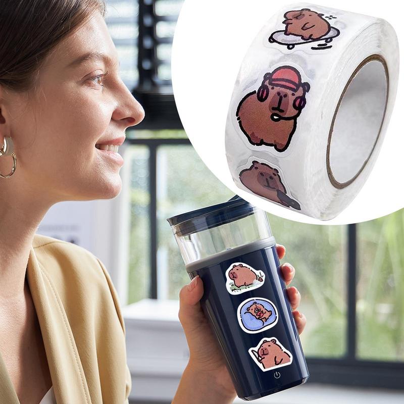 Capybara Aufkleber Für Flaschen Selbstklebende Stickerrolle Für Scrapbooking Capybara Tiere Selbstklebender Aufkleber Für Bücher Kisten