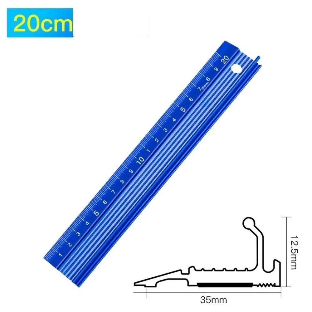 Anti Slip Aluminum Alloy Ruler Straight Calibration Ruler New Protective Ruler  Office 20cm