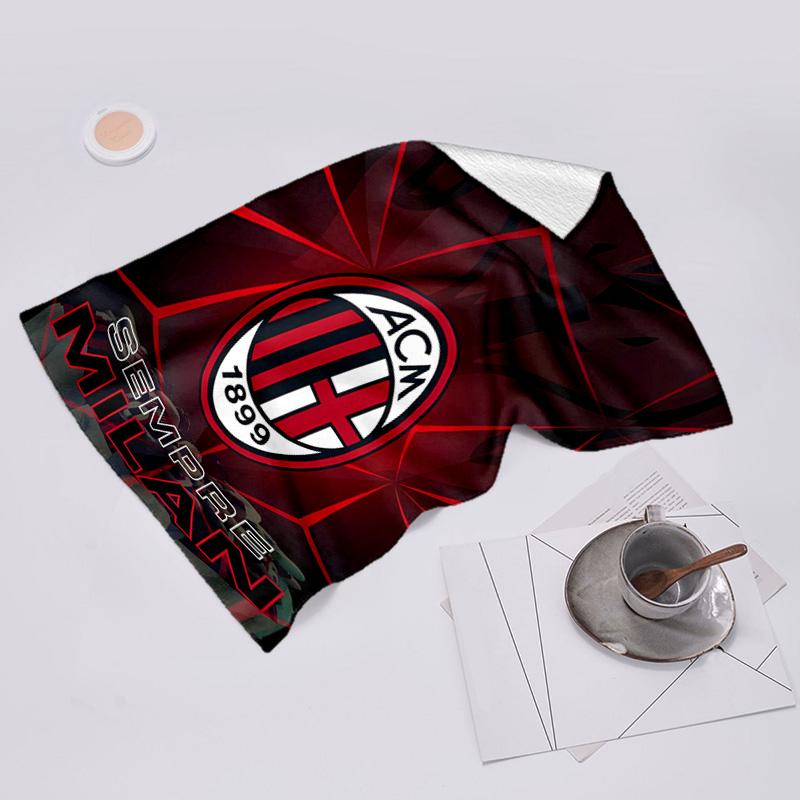 proof beach towel with Associazione Calcio Milan pattern - soft,absorbent,quick-drying,machine washable - perfect for swimming,camping,bathing