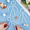 PH PandaHall 6 Pieces Stuffed Toy Skeleton for Dolls Skeleton Mascot Round Head Skeleton Movable Skeleton Limb Connector Doll Making Accessories Doll