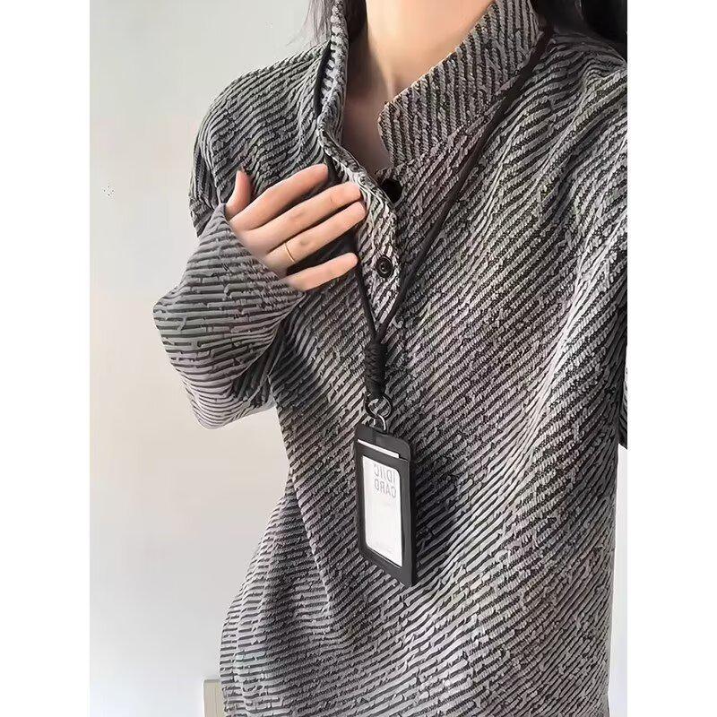 Men's Retro Plus Velvet Velour Hoodie - Autumn/Winter Henley Style, Clean Fit Twill Base Layer