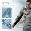 Men's Camouflage Quick-Dry Mesh Fishing Hoodie with Sun Protection Mask
