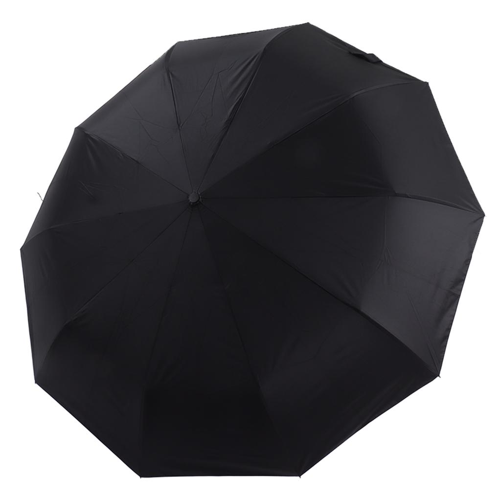 Automatic Umbrella 10 Ribs Windproof Sun Protection Dual Use Travel Umbrella with LED Torch for Outdoor Travel Business