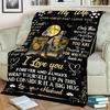 Creative Heartfelt Message for Wife Art Blanket - Romantic Birthday Gift Soft Warm All-Season Throw for Sofa & Watching TV