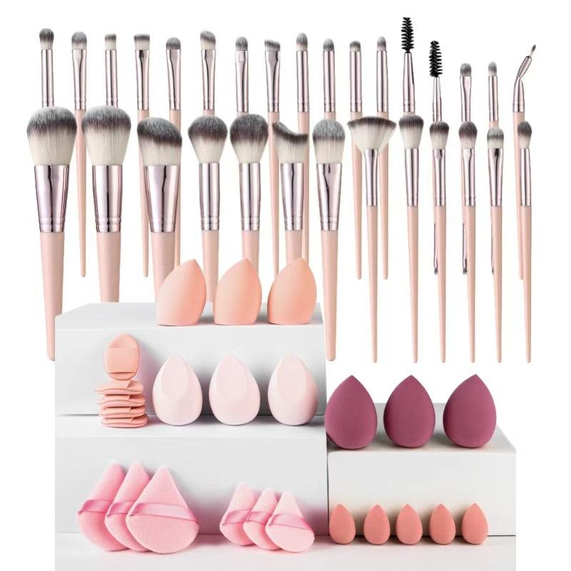20/30 Piece Set Beauty Tools Combination Large Set Makeup Brushes Beauty Egg Powder Puff Washing Bowl