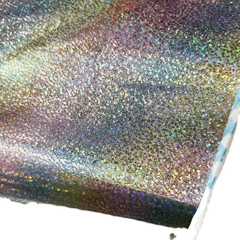 100x150cm Laser Regenbogen Glitzer Pailletten Stoff DIY Bastelbedarf Nähen Prinzessinenkleid Hochzeitsfeier Dekor Stoff