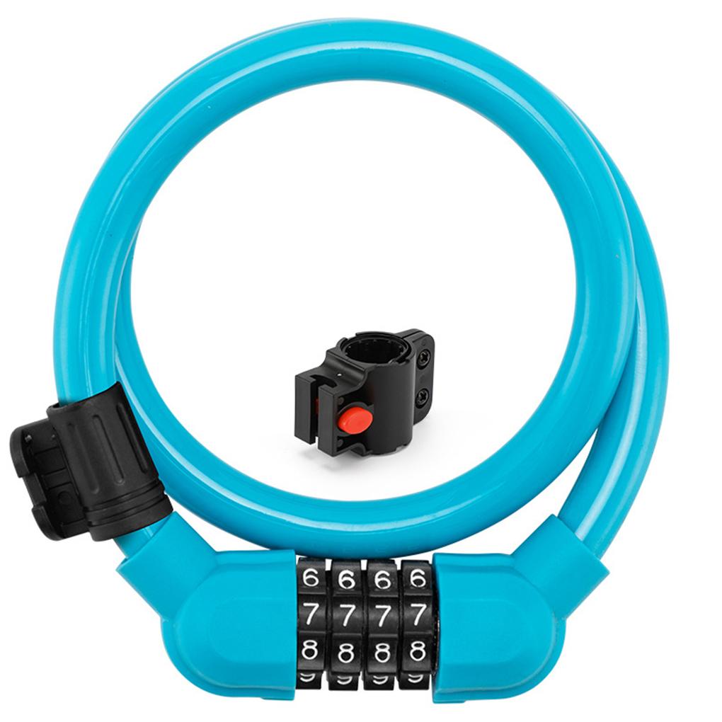 Bicycle Lock Cable 4 Digit Anti-theft Mountain Bike Motorcycle Electric Scooter Outdoor Riding Security Spare Accessories