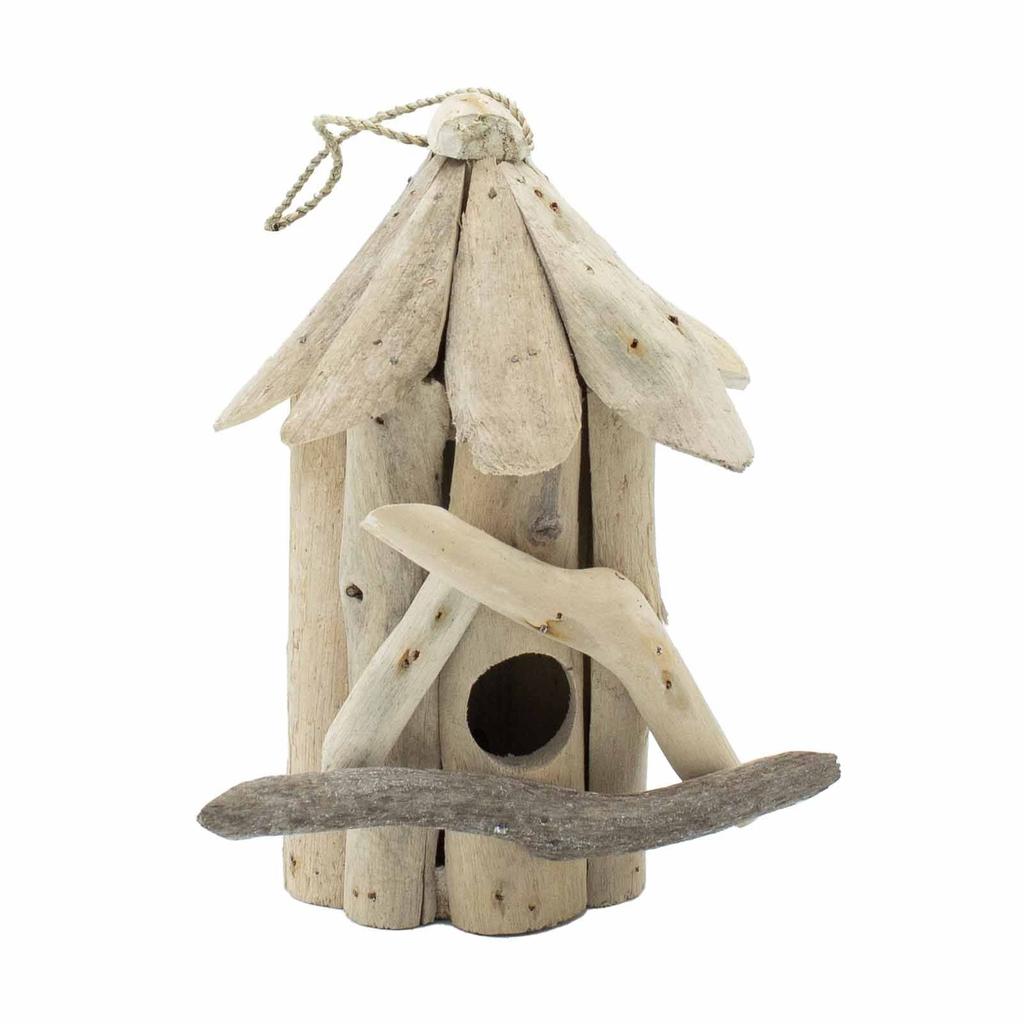 Driftwood Birdhouse With Rope Hanger, Small