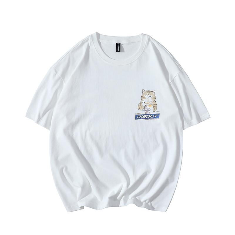 Streetwear Summer Cotton Women's T-shirt Short Sleeve Casual Harajuku Cartoon Printing Oversized T Shirts For Girls