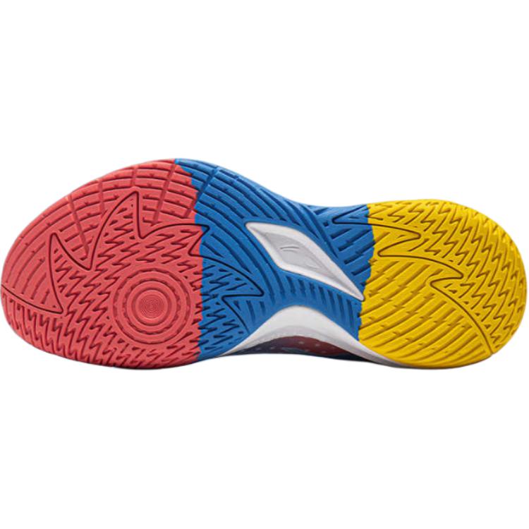 Li Ning Kids Basketball Fabric Comfortable Versatile Non-Slip Breathable Low-Top Basketball Shoes Men sneaker White Blue YKBV030-3