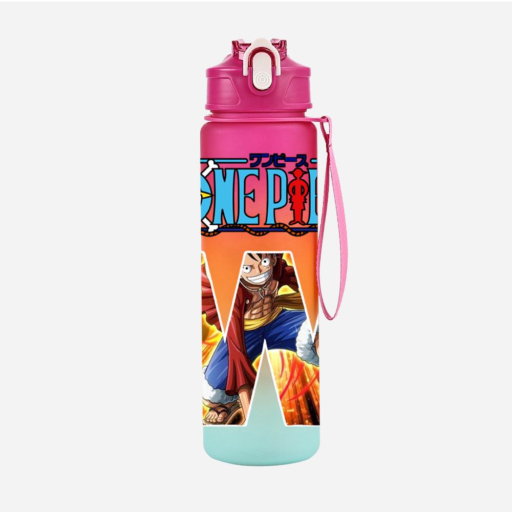 Anime A-Z 26 English Letters Printed Character Large Capacity Water Cup Demon Hunters Outdoor Portable Drinking Bottle for Boy Girl